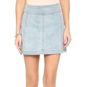 Zip to It Denim Mini Skirt from Free People